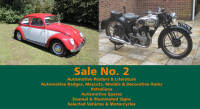 Cambridge Vintage Sale - Sale 2 -- Automotive posters, literature, badges, mascots, models & decorative items, automotive signs, enamel & illuminated signs, vehicles & motorcycles at Machinery Saleground, Sutton, Ely, Cambs, CB6 2QT