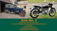 Cambridge Vintage Sale - Sale 2 -- Automotive posters, literature, badges, mascots, models & decorative items, automotive signs, enamel & illuminated signs, vehicles & motorcycles at Machinery Saleground, Sutton, Ely, Cambs, CB6 2QT
