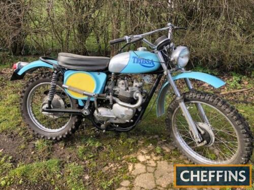 1971 500cc Tribsa Scrambler MOTORCYCLE Reg. No. DLK 231J Frame No. B25S EE11101 Engine No. T100C H66222 A smart scrambler style machine that has at some time in the past been constructed from a 1971 BSA Starfire frame and a 1969 500cc unit Triumph T100C e