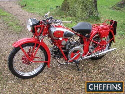 1936 500cc Moto-Guzzi 500V Bitubo MOTORCYCLE Reg. No. 733 XUM Frame No. 25970 Engine No. V 33086 An extremely rare bike in the UK and indeed anywhere as only around 2,000 were ever produced by Moto-Guzzi. A ground breaking twin port single with overhead