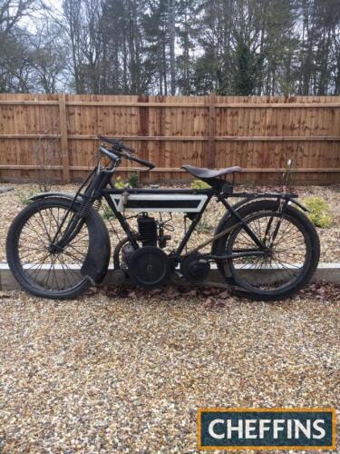 Circa 1924 211cc Levis Popular MOTORCYCLE Reg. No. N/A Frame No. TBA Engine No. TBA This example of 'The Master Two Stroke' as Levis advertising had it, is presented in untouched condition after its long term storage. The single cylinder Levis engine has