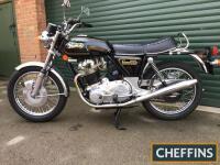 1975 850cc Norton Commando MOTORCYCLE Reg. No. JHE 64N Frame No. 850 333208 Engine No. 850 333208 An extremely tidy example of the legendary Commando finished in black with gold pin striping. A US import machine around 1991 the current owner has been in p