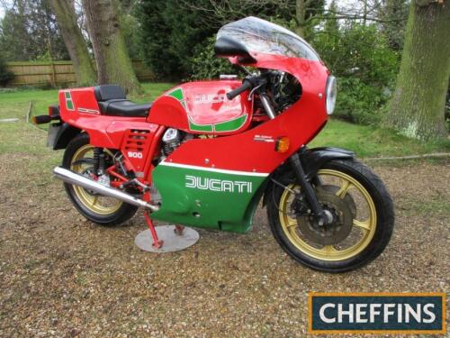 1984 860cc Ducati MHR900 Mike Hailwood Replica MOTORCYCLE Reg. No. B829 BFJ Frame No. DM900R 1906344 Engine No. DM860 909182 A low mileage (28,000km) example of the stunning MHR, a real hairy chested motorcycle that announces its presence with a mighty ba