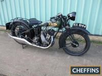1930 550cc BSA H30-8 'Sloper' MOTORCYCLE Reg. No. RX 8144 Frame No. XH 3018 Engine No. XX 1057 A four speed side valve example in well presented order. The frame and engine numbers tie in with the 1930 H30-8 attribution, confusingly the old V5 accompanyin