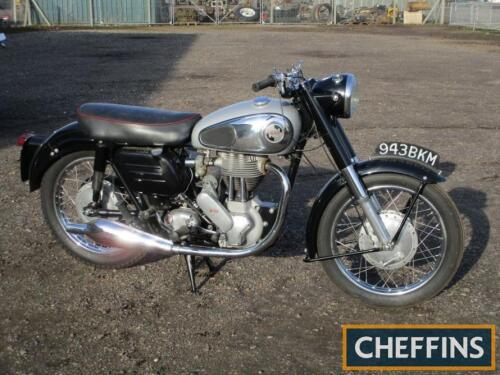 1957 350cc Norton Model 50 MOTORCYCLE Reg. No. 943 BKM Frame No. N13 76239 Engine No. N13 76239 This beautifully presented silver and chrome matching numbers Norton single was purchased privately some 10 years ago. It was professionally stripped and rebui