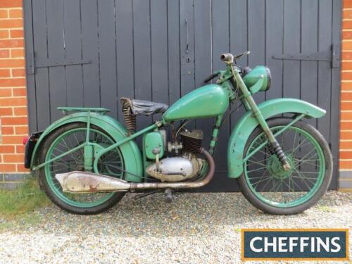 1951 123cc BSA Bantam D1 MOTORCYCLE Reg. No. OAF 629 Frame No. YD1-60448 Engine No. YDL9642 A lovely genuine unrestored example of the plunger framed first model Bantam. The 3 speed machine is offered for sale direct from a family collection and is offere