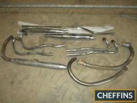 Qty classic motorcycle silencers and exhaust sections inc' NOS