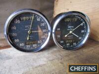 Smiths chronometric speedo's, 80mph and 120mph respectively (2)