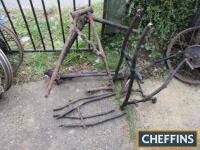 Vintage motorcycle frame sections and related parts