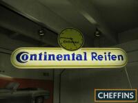 Continental Reifen, hanging illuminated showroom sign and clock, 40x16ins