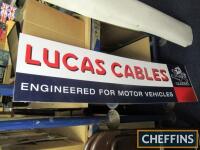 Lucas Cables, a Perspex panel created for Goodwood Revival, 48x12ins
