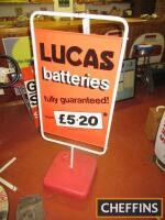 Lucas Batteries, double sided forecourt sign