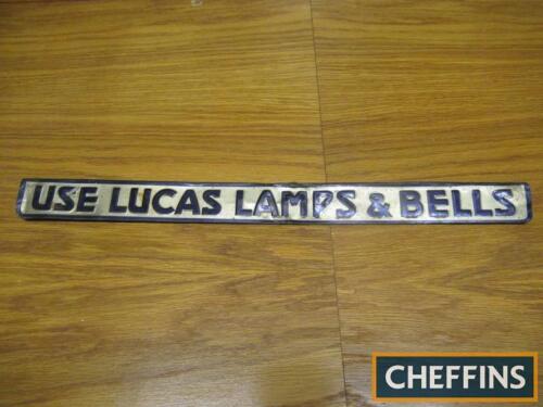 Use Lucas Lamps & Bells, shelf edge advertising sign