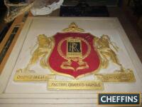 Ex-Jack Barclay showroom framed Rolls-Royce crest, 28x31ins