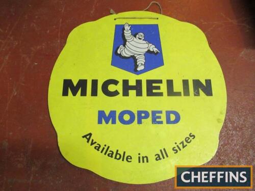 Michelin Moped, a card tyre insert sign, 21ins in diameter