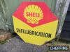 Shellubrication, an octagonal printed tin sign, 34x34ins