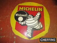 Michelin Whitewall, a card tyre insert sign, 24ins in diameter