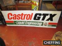 Castrol GTX Liquid Engineering, a large printed tin sign 72x24ins
