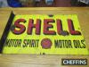 Shell Motor Spirit, Motor Oils double sided flanged enamel sign with fat bodied pectern image