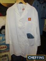 Shell forecourt workers logo'd white work coat (1970s, unused)