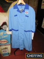 Esso forecourt workers logo'd blue work coat (1970s, unused, ladies)