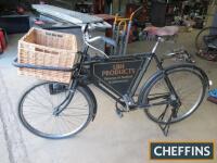 Tradesman's bicycle, 3 speed, complete with basket and board