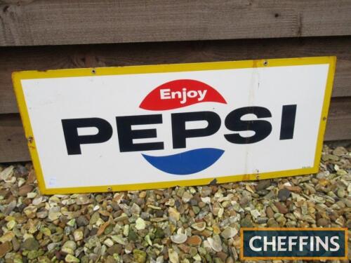 Enjoy Pepsi enamel sign 29x12ins