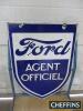 Ford Agent Officiel, a double sided shield shaped enamel sign, 24x33ins