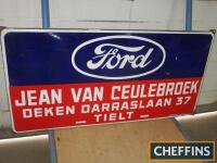Ford Jean Van Ceulebroek, a Belgian dealers enamel sign 38x19ins