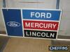 Ford, Ford, Mercury, Lincoln, a dealership double sided printed tin sign 30x18ins