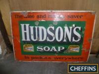 Hudson's Soap enamel sign, 3ft x 2ft