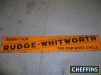 Rudge-Whitworth The Pedigree Cycle enamel sign, 6ft x 1ft