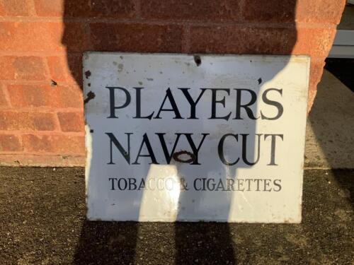 Player's Navy Cut Tobacco & Cigarettes, an enamel sign