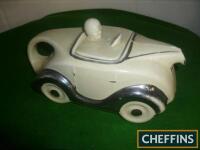 Sadler motoring teapot, cream glazed finish