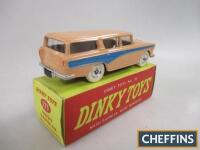 Dinky No. 173 Nash Rambler, salmon pink, blue flashes, white tyres with spun hubs, near mint in good box with price sticker