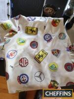 Les Leston headscarf with car badge designs