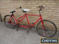 His and hers tandem bicycle, no manufacturers name evident