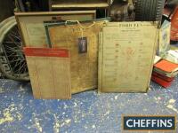 Various lubrication charts, Ford, Vanguard etc. (5)