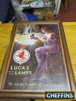 Lucas Lamps, We Make Light of Our Labour, framed and glazed reproduction poster, 26x18ins