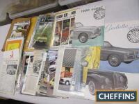 European car brochures, 1950s-70s, to include BMW 502, Alfa, 1900 Super etc.