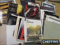 Lincoln Mercury etc, a good qty of 1980s and 90s car brochures