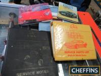 Lotus Esprit Service Notes, parts list, together with 3 books