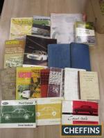 Qty car handbooks etc, Ford, Vauxhall, Triumph and others