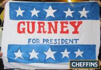 Gurney For President, ex-Goodwood Revival banner on cotton