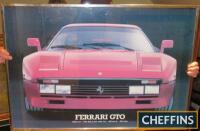 Ferrari GTO, a framed and glazed poster 28x40ins