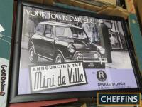 Qty of framed and glazed images of Mini images, ex-Goodwood Revival set