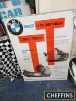 BMW Motorrad, 3no. large board mounted motorcycle images