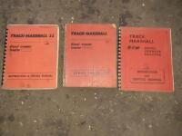 Qty Track Marshall diesel crawler tractor instruction, spares and service manuals (3)