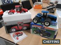 1:32 scale ERTL New Holland 9882 4wd tractor, together with 1:32 scale Case IH STX450, boxed