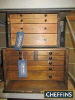 Model engineers tool cabinet, together with another, both with contents